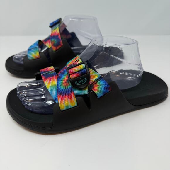 Chaco Other - Chaco Chillos Slide Sandals Men's 11 Rainbow Tie Dye Comfort Sandal Hippie Boho